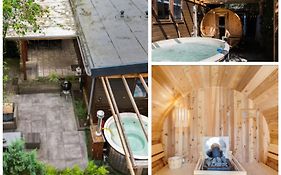 78 M2 Luxe Bos Chalet Welness Private Barrelsauna And Hottub And Airco